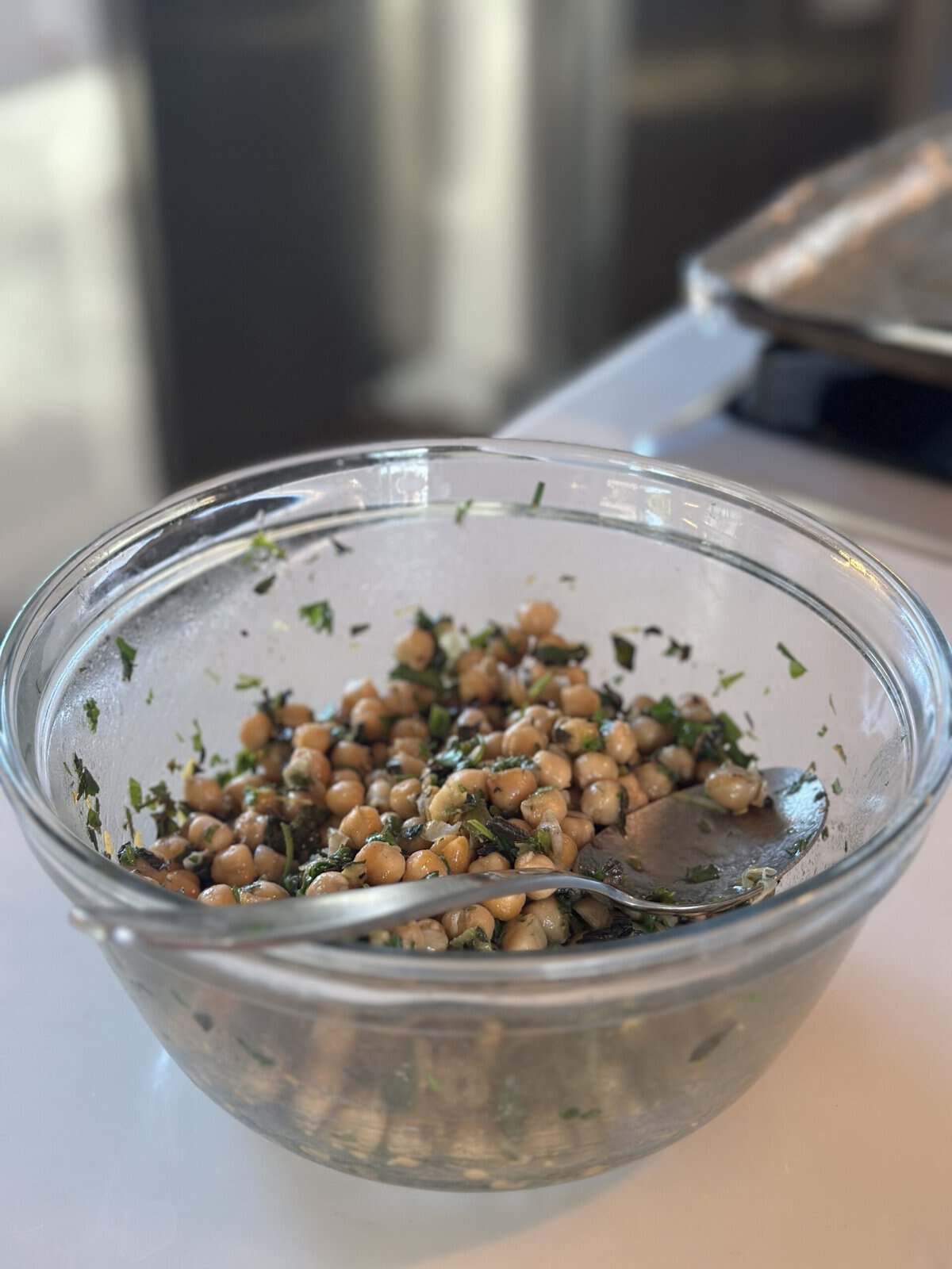 Halloumi Chickpea Salad