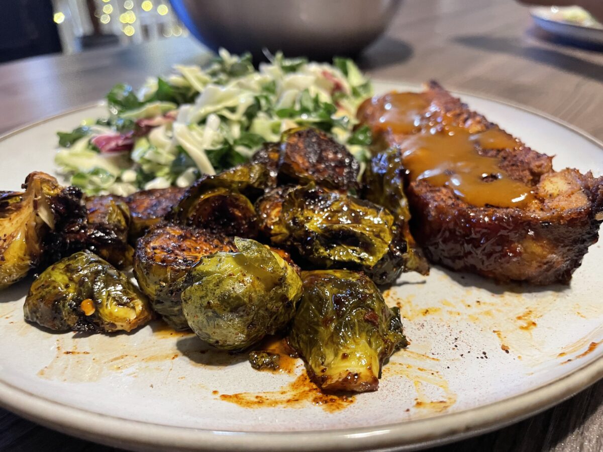 Classic Meatloaf with Brussels Sprouts