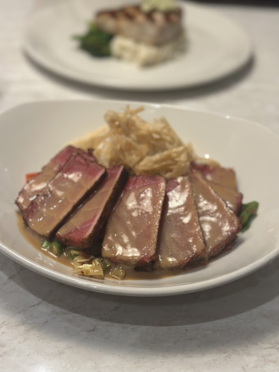 Seared Ahi Tuna with Crispy Onions