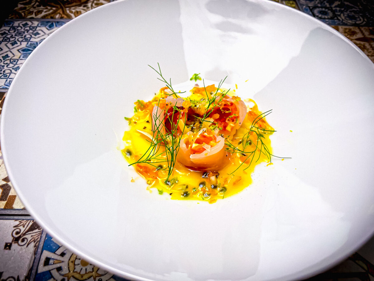 Shrimp Ceviche with Passionfruit