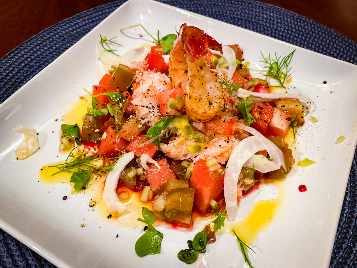 Shrimp, Watermelon, and Tomato Salad