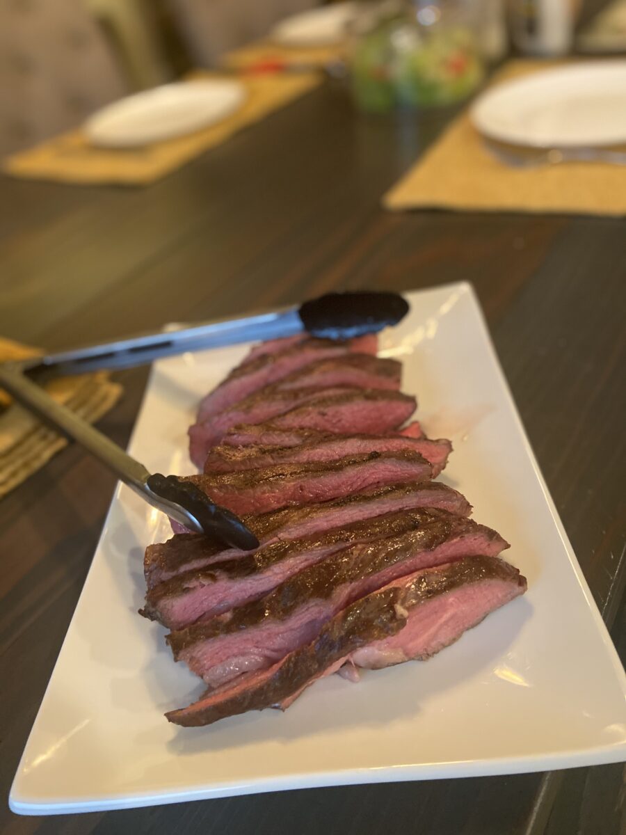 Sliced Grilled Flank Steak Platter